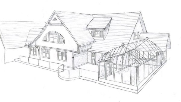 Дом раскраска