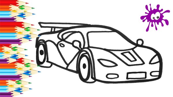 Машинки для срисовки детские