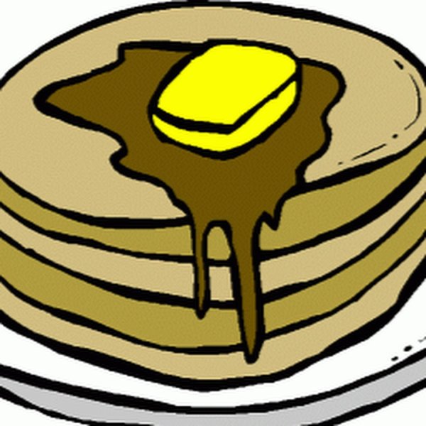 Тарелка с блинами карандашом