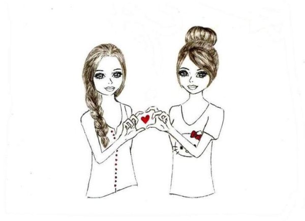 Раскраска сестренки