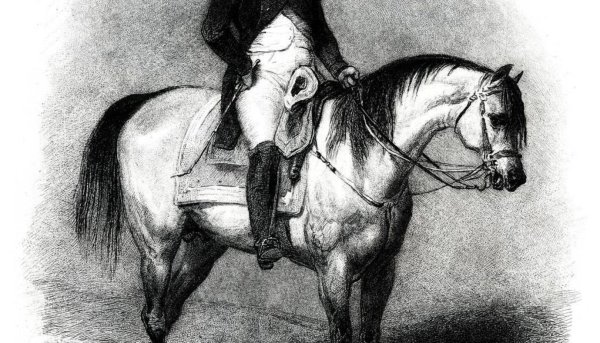 Бонапарт Наполеон на коне карандаш