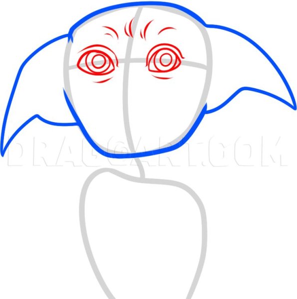 Добби из Гарри Поттера нарисовать поэтапно