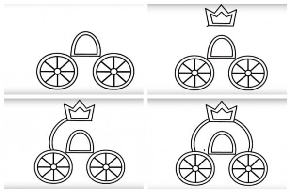 Схемы рисования карета для дошкольников