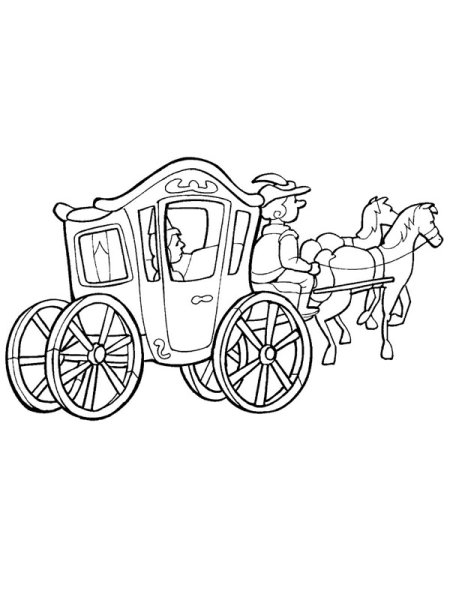 Повозка раскраска