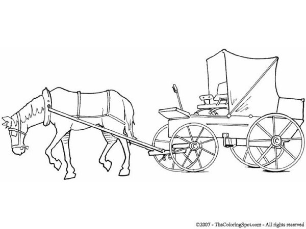 Карета карандашом