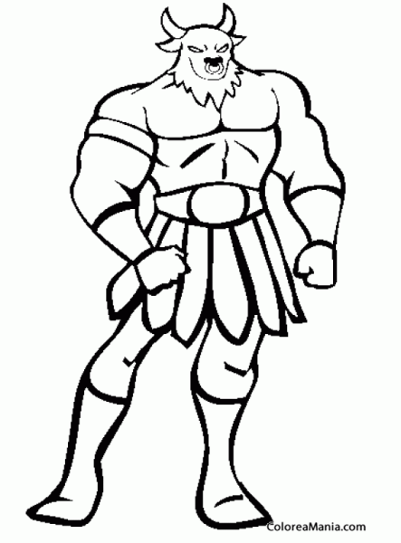 Минотавр карандашом легко