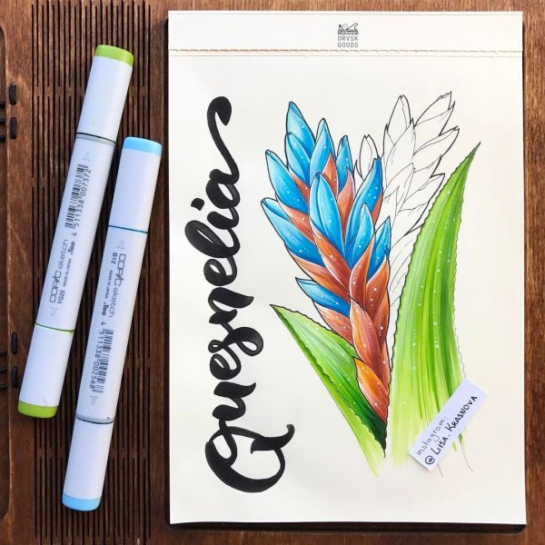 Рисование фломастерами для скетчинга