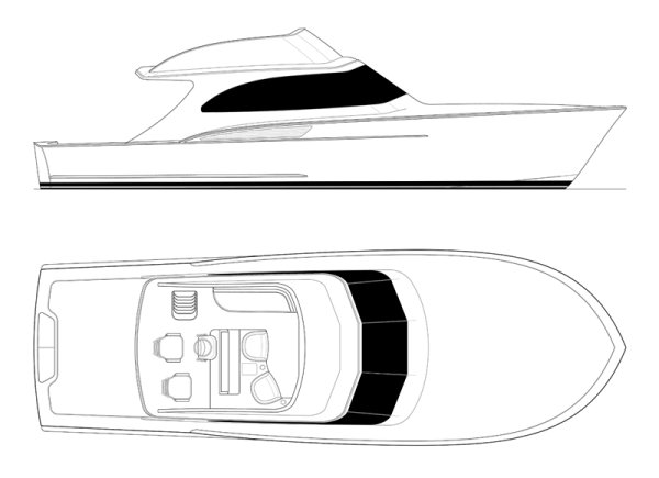 Катер карандашом