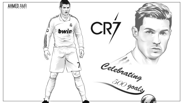 Раскраска криштьяно Роналдо