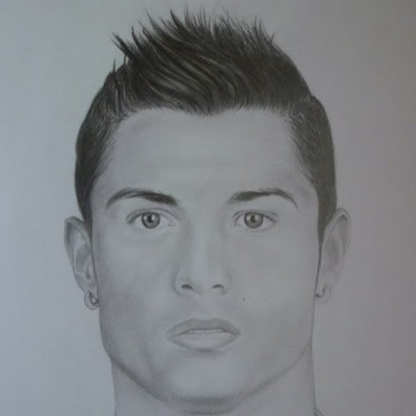 Рисунки Криштиану Роналду легкие