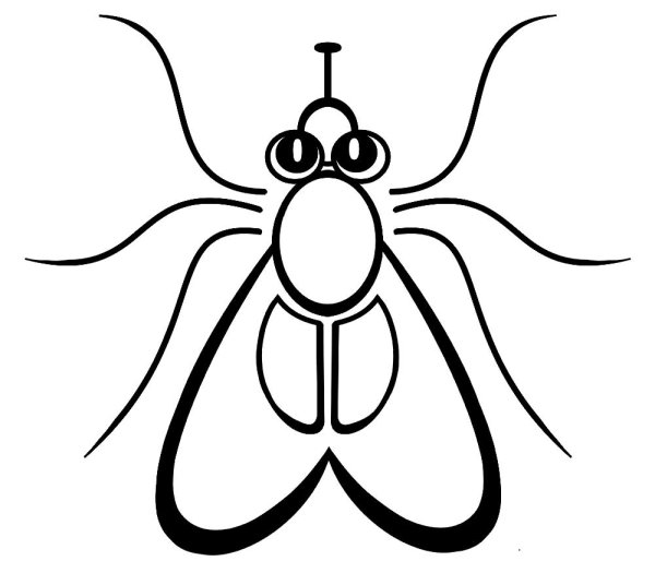 Муха трафарет