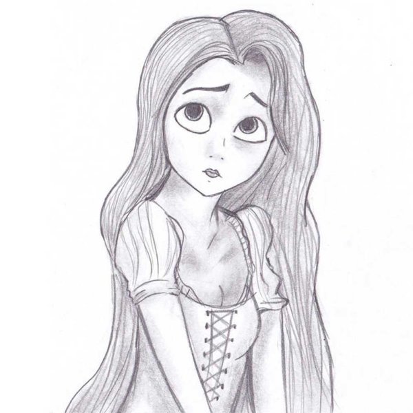 Рапунцель для срисовки