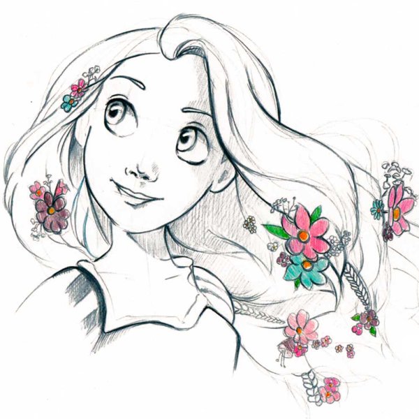 Рапунцель рисунок