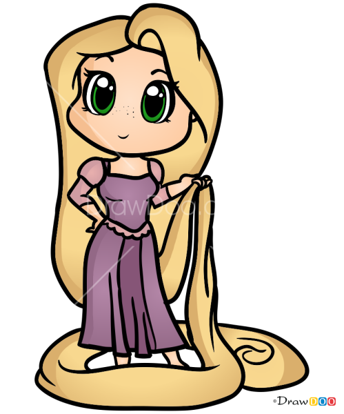 Как нарисовать Рапунцель поэтапно