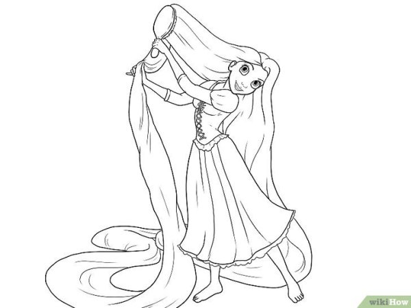 Рапунцель лицо рисунок