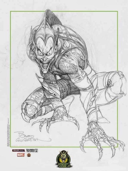 Гоблин Марвел карандашом