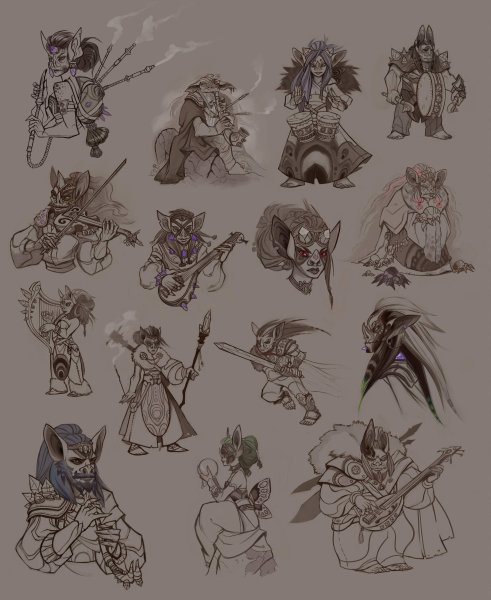 ДНД скетч персонажа