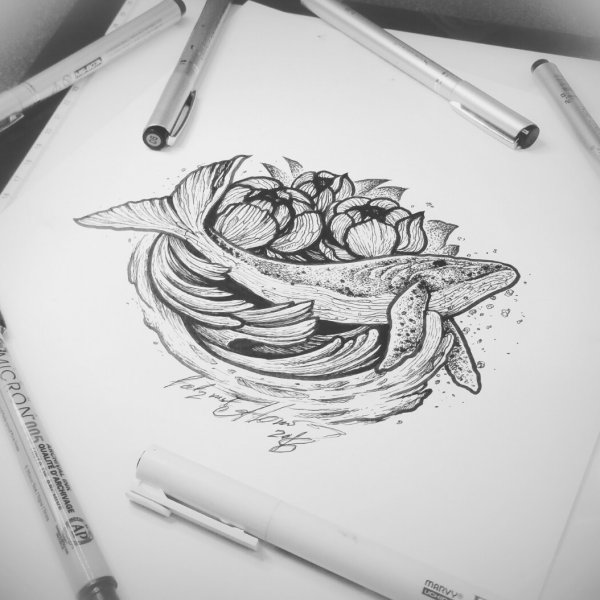 Эскизы тату море