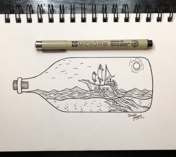 Рисунки лайнером