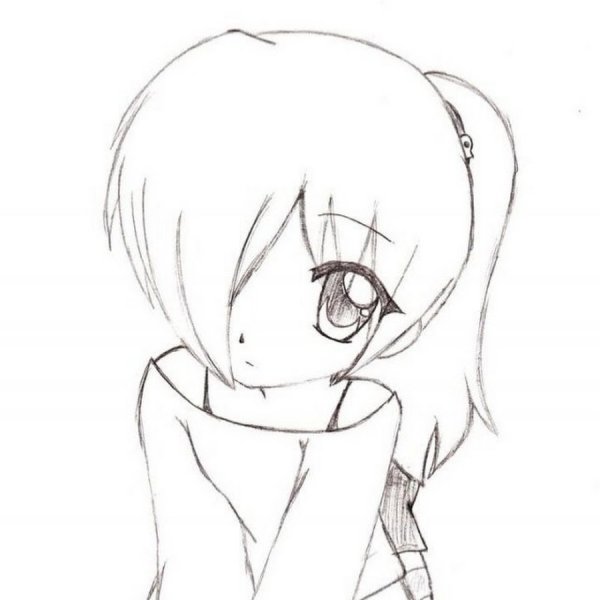 Рисунки для срисовки анимешки