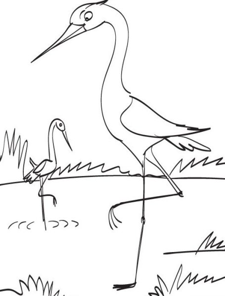 Рисунок на тему журавль