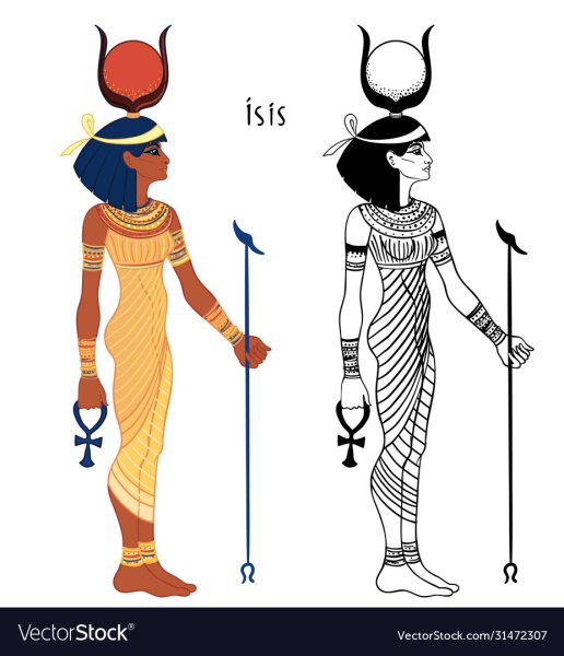 Исида на белом фоне