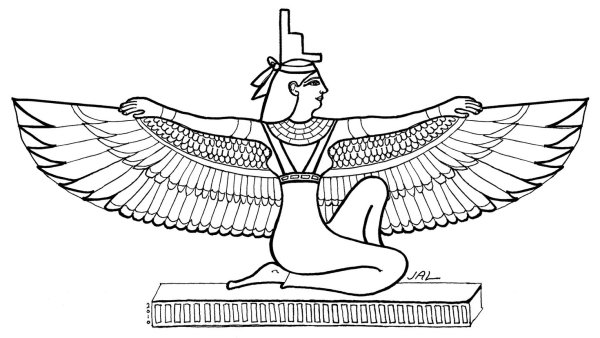 Богиня Маат в древнем Египте рисунок