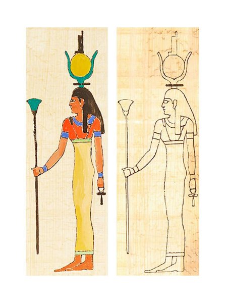 Богиня Исида в древнем Египте Папирус
