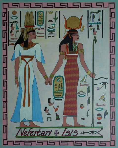 Богиня Исида и Нефертари