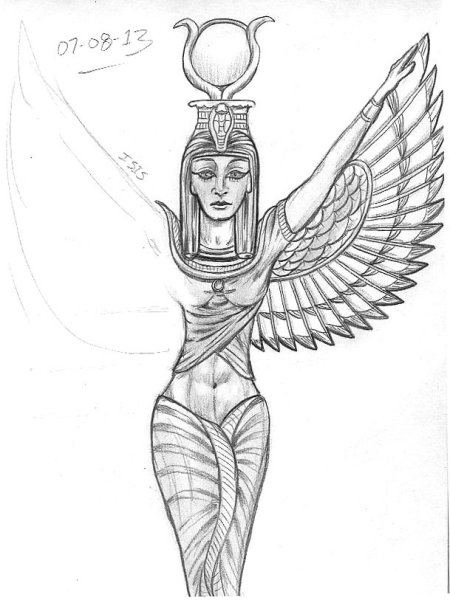 Хатхор богиня тату