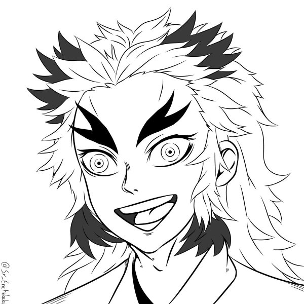 Раскраска Ренгоку кёджуро