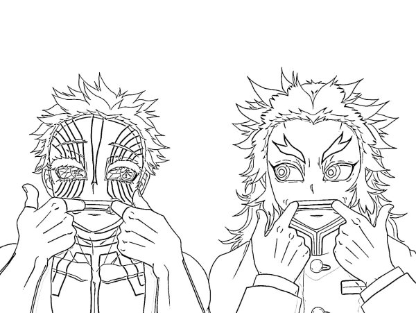 Ренгоку карандашом легко