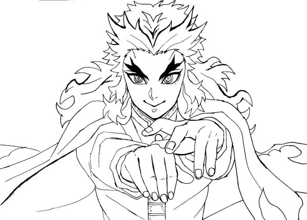 Ренгоку раскраска