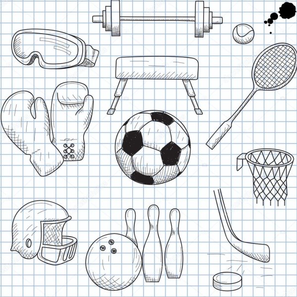 Зарисовки спортивного инвентаря