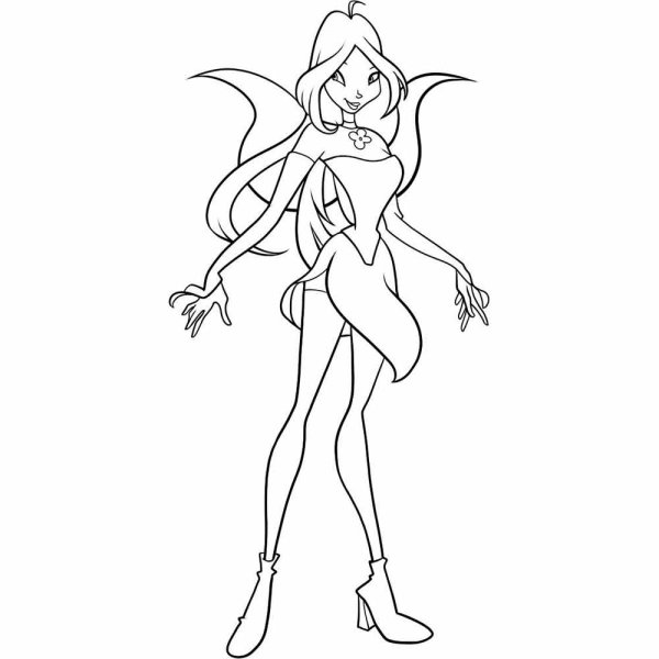 Как нарисовать фею Винкс флору