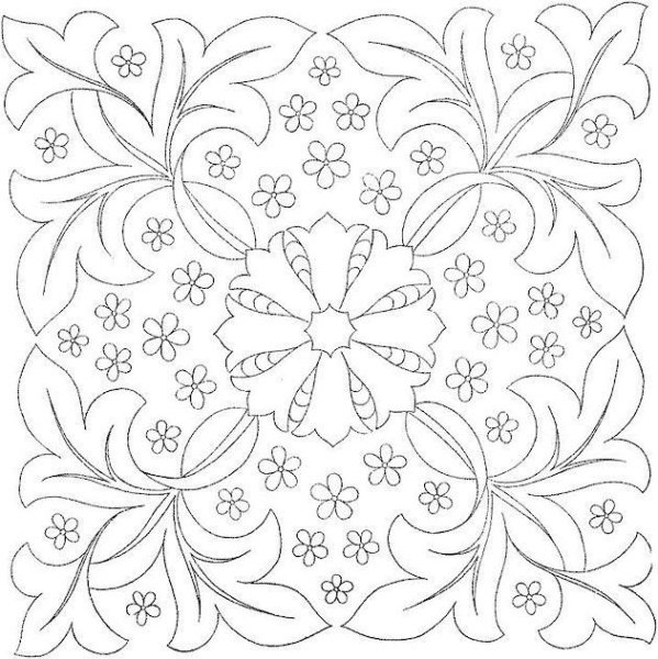 Раскраска платок с узорами