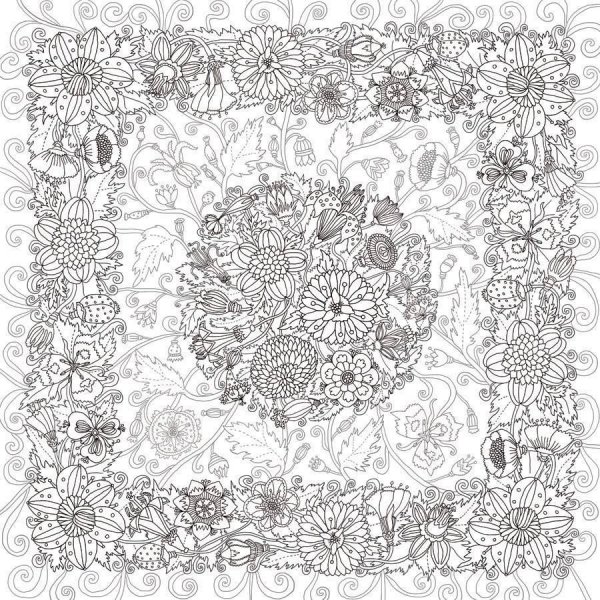 Павловопосадский платок раскраска