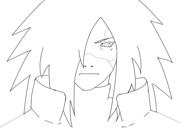 Раскраски Наруто Мадара