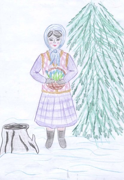 Иллюстрация к сказке 12 месяцев 4 класс