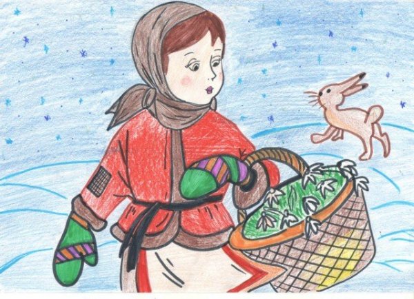 Рисунок к сказке 12 месяцев легкий