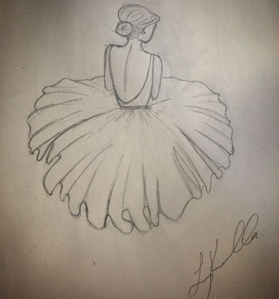 Балерина рисунок легкий
