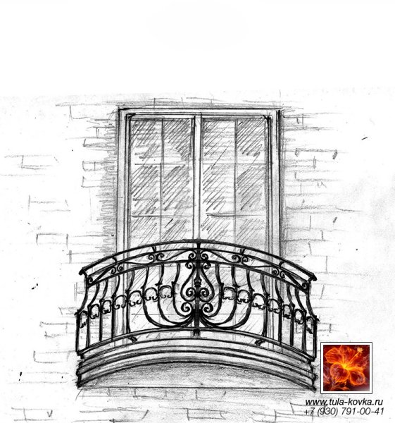 Эскиз балкона