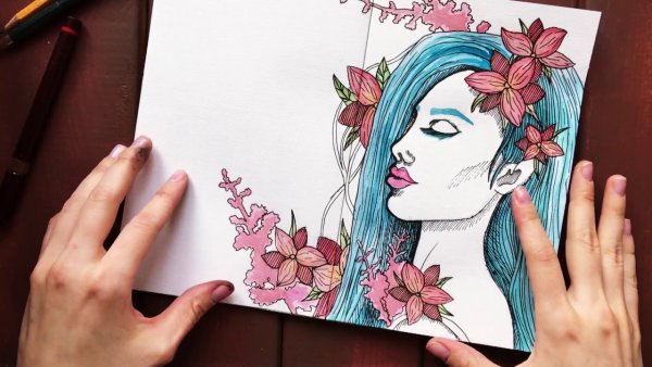 Рисунки в скетчбуке