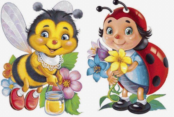 Пчелка на прозрачном фоне