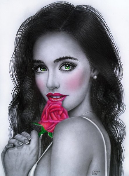 Красивые нарисованные девушки