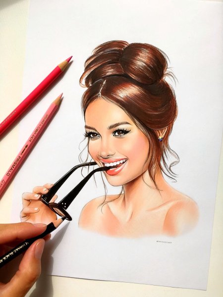 Красивые нарисованные девушки