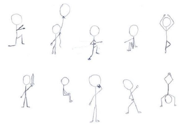 Рисование человека в движении для детей