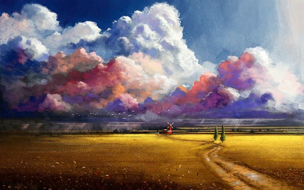 Пейзаж с облаками