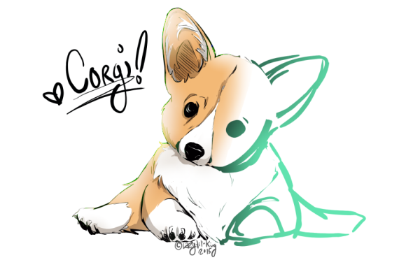 Корги в графике