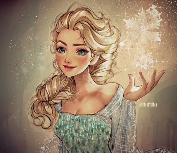Принцессы Дисней арт Эльза